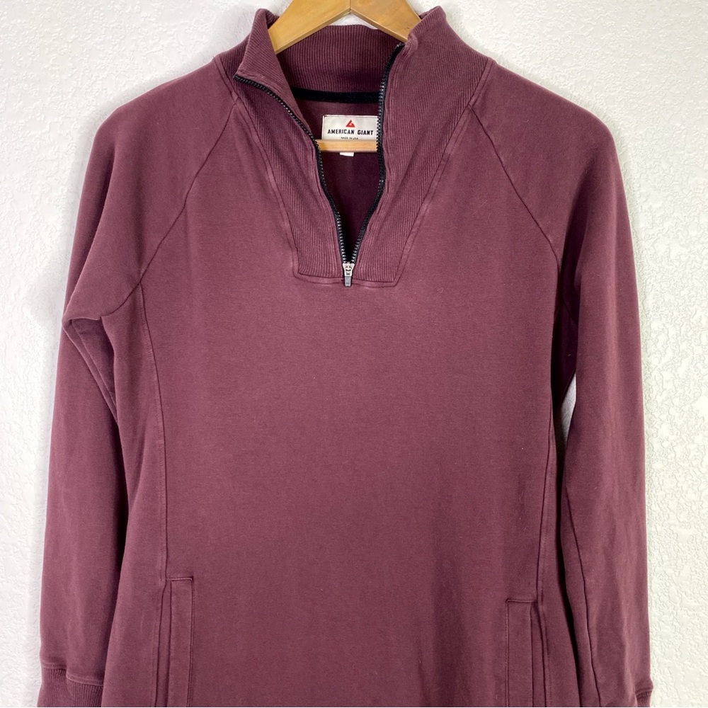 American Giant Purple Long Sleeve Moto Dress View 3